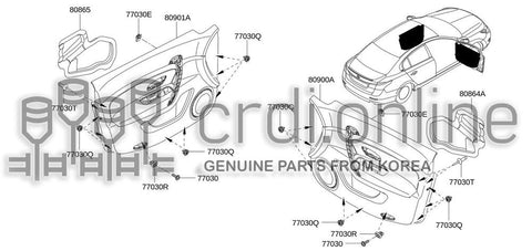 FINISHER ASSY-FRONT DOORLH 80901-3530R 809013530R 80901 3530R