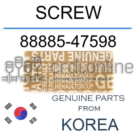 SCREW [ORIGINAL] 88885-47598 8888547598 88885 47598