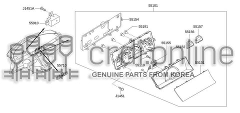 METER ASSY-COMBINATION 55110-52756 5511052756 55110 52756