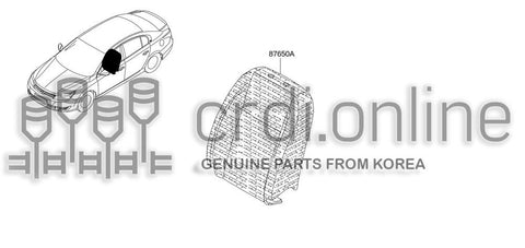 PAD&TRIM-FRONT SEAT BACKLH 87661-0954R 876610954R 87661 0954R