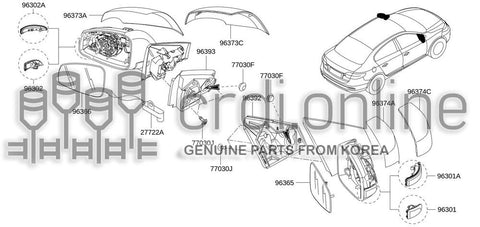 MIRROR ASSY-DOORLH 96302-1301R 963021301R 96302 1301R