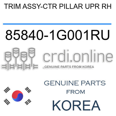 TRIM ASSY-CTR PILLAR UPR RH [ORIGINAL] 85840-1G001RU 858401G001RU 85840 1G001RU