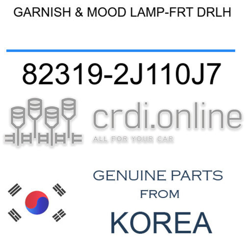 GARNISH & MOOD LAMP-FRT DRLH [ORIGINAL] 82319-2J110J7 823192J110J7 82319 2J110J7