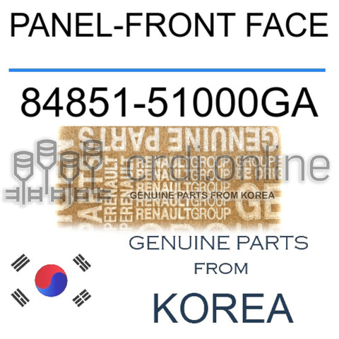 PANEL-FRONT FACE [ORIGINAL] 84851-51000GA 8485151000GA 84851 51000GA