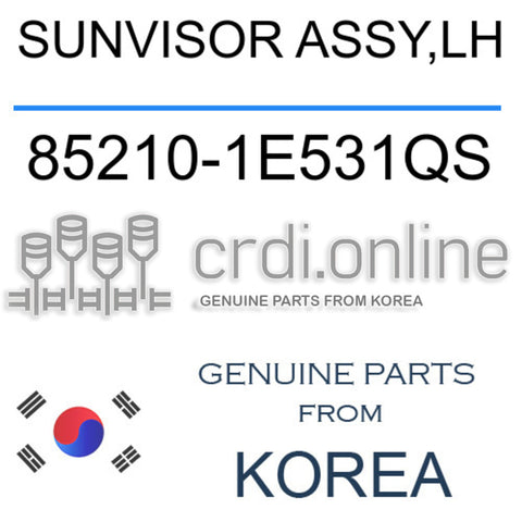 SUNVISOR ASSY,LH [ORIGINAL] 85210-1E531QS 852101E531QS 85210 1E531QS