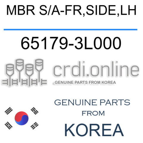 MBR S/A-FR,SIDE,LH [ORIGINAL] 65179-3L000 651793L000 65179 3L000