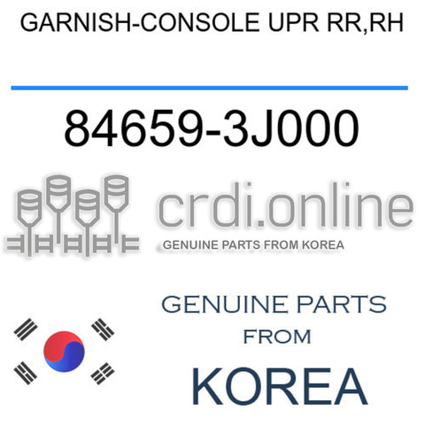 GARNISH-CONSOLE UPR RR,RH [ORIGINAL] 84659-3J000 846593J000 84659 3J000