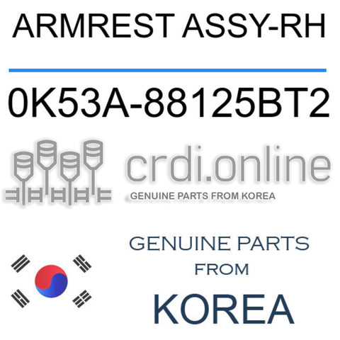ARMREST ASSY-RH 0K53A-88125BT2 0K53A88125BT2 0K53A 88125BT2