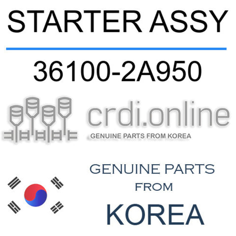 STARTER ASSY [ORIGINAL] 36100-2A950 361002A950 36100 2A950