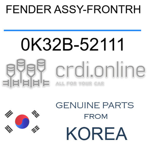 FENDER ASSY-FRONTRH [ORIGINAL] 0K32B-52111 0K32B52111 0K32B 52111