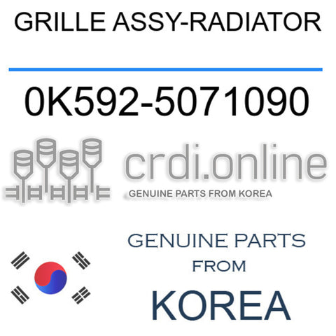 GRILLE ASSY-RADIATOR [ORIGINAL] 0K592-5071090 0K5925071090 0K592 5071090