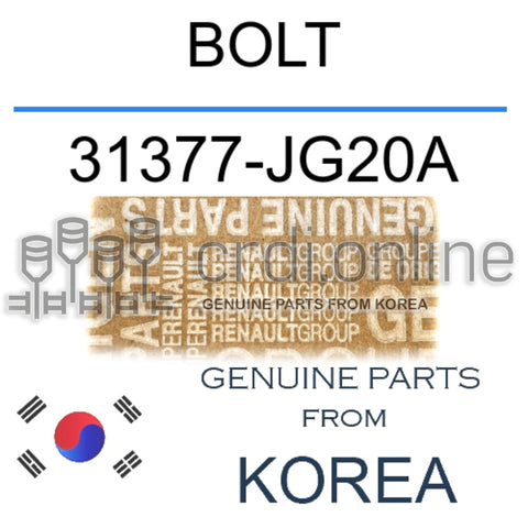BOLT [ORIGINAL] 31377-JG20A 31377JG20A 31377 JG20A
