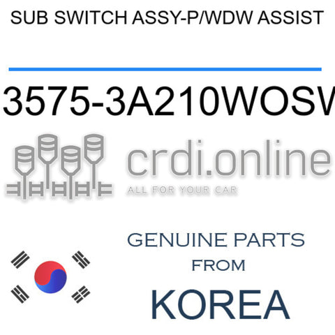 SUB SWITCH ASSY-P/WDW ASSIST [ORIGINAL] 93575-3A210WOSW 935753A210WOSW 93575 3A210WOSW