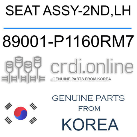 SEAT ASSY-2ND,LH [ORIGINAL] 89001-P1160RM7 89001P1160RM7 89001 P1160RM7