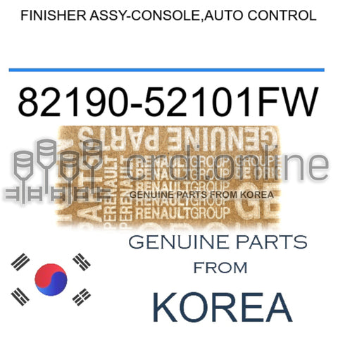 FINISHER ASSY-CONSOLE,AUTO CONTROL [ORIGINAL] 82190-52101FW 8219052101FW 82190 52101FW
