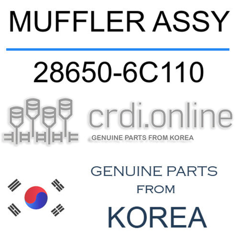 MUFFLER ASSY [ORIGINAL] 28650-6C110 286506C110 28650 6C110