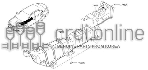 SHIELD-HEATREAR TUNNEL 74761-0012R 747610012R 74761 0012R
