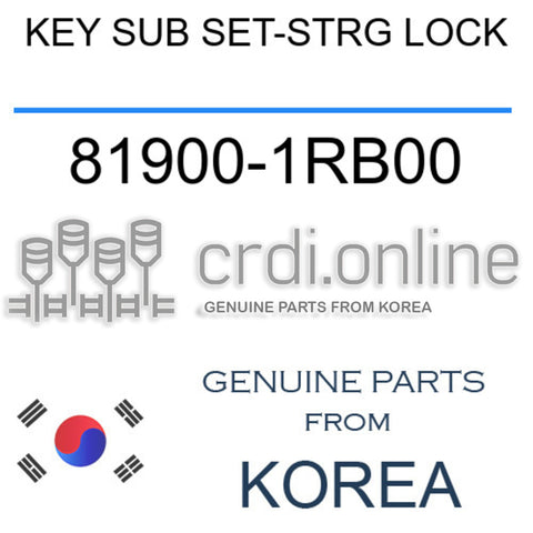 KEY SUB SET-STRG LOCK [ORIGINAL] 81900-1RB00 819001RB00 81900 1RB00