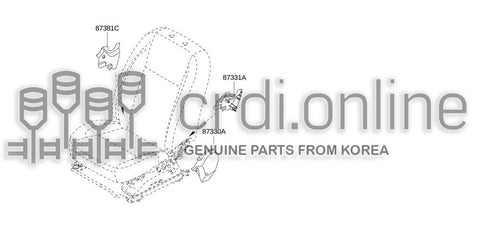FINISHER ASSYLH-CUSHIONFRONT SEAT RH INNER 87381-4526R 873814526R 87381 4526R