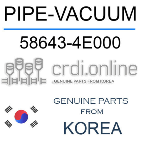 PIPE-VACUUM 58643-4E000 586434E000 58643 4E000