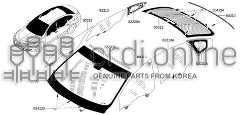 GLASS-BACK DOOR SEAL 90310-0680R 903100680R 90310 0680R