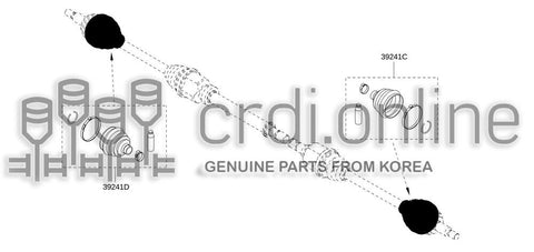 REPAIR KIT-DUST BOOTOUTER RH 39241-3527R 392413527R 39241 3527R