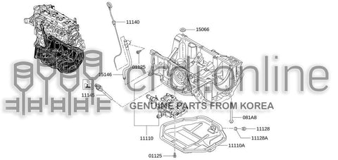 GUIDE ASSY-OIL LEVEL GAUGE 11150-7514R 111507514R 11150 7514R