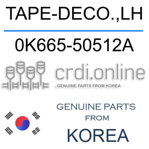 TAPE-DECO.,LH [ORIGINAL] 0K665-50512A 0K66550512A 0K665 50512A