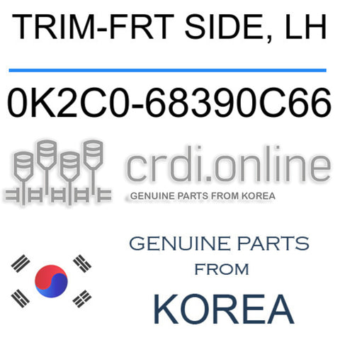 TRIM-FRT SIDE, LH 0K2C0-68390C66 0K2C068390C66 0K2C0 68390C66