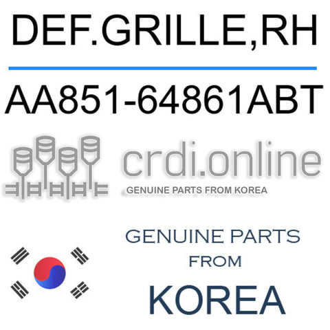 DEF.GRILLE,RH [ORIGINAL] AA851-64861ABT AA85164861ABT AA851 64861ABT