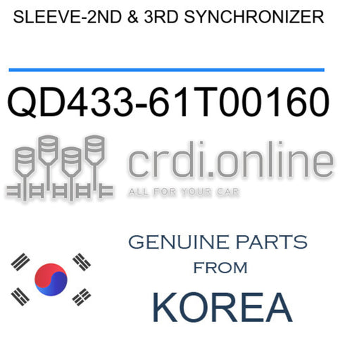 SLEEVE-2ND & 3RD SYNCHRONIZER QD433-61T00160 QD43361T00160 QD433 61T00160