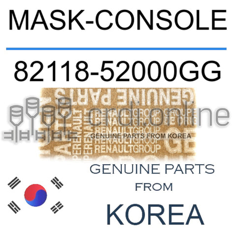 MASK-CONSOLE [ORIGINAL] 82118-52000GG 8211852000GG 82118 52000GG