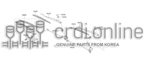 ARM ASSY-WINDSHIELD WIPERASSISTANT 54122-51000 5412251000 54122 51000