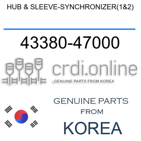 HUB & SLEEVE-SYNCHRONIZER(1&2) [ORIGINAL] 43380-47000 4338047000 43380 47000