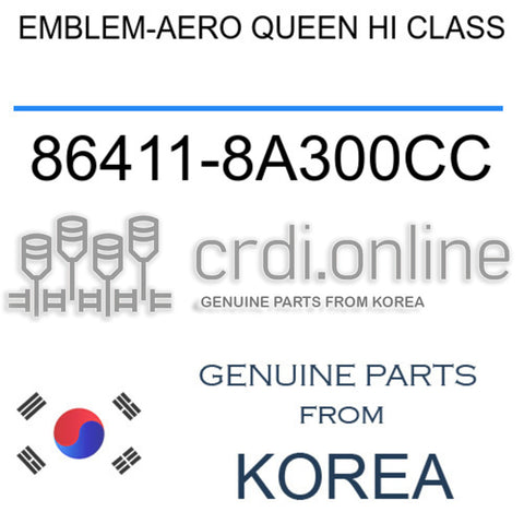 EMBLEM-AERO QUEEN HI CLASS [ORIGINAL] 86411-8A300CC 864118A300CC 86411 8A300CC