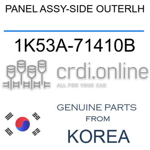 PANEL ASSY-SIDE OUTERLH [ORIGINAL] 1K53A-71410B 1K53A71410B 1K53A 71410B