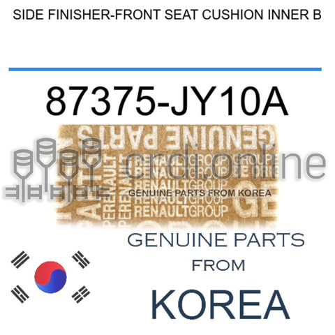 SIDE FINISHER-FRONT SEAT CUSHION INNER B [ORIGINAL] 87375-JY10A 87375JY10A 87375 JY10A