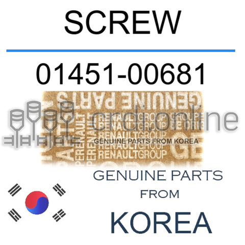 SCREW [ORIGINAL] 01451-00681 0145100681 01451 00681