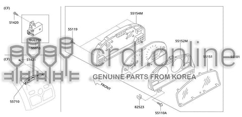 DIGITAL CLOCK ASSY 55710-31700GA 5571031700GA 55710 31700GA