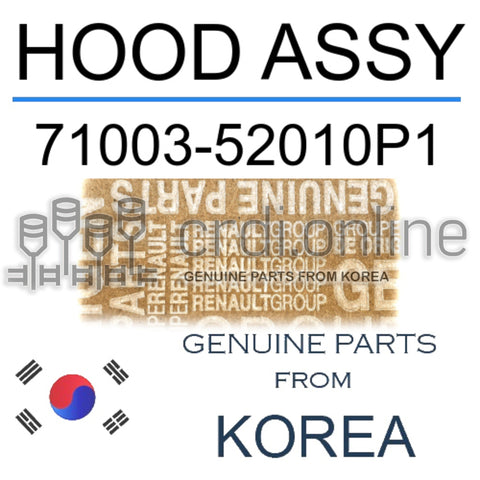 HOOD ASSY [ORIGINAL] 71003-52010P1 7100352010P1 71003 52010P1
