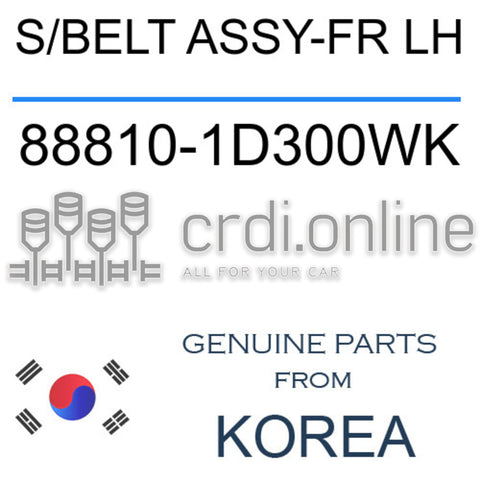 S/BELT ASSY-FR LH [ORIGINAL] 88810-1D300WK 888101D300WK 88810 1D300WK