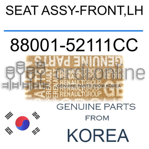 SEAT ASSY-FRONT,LH [ORIGINAL] 88001-52111CC 8800152111CC 88001 52111CC