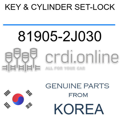 KEY & CYLINDER SET-LOCK [ORIGINAL] 81905-2J030 819052J030 81905 2J030