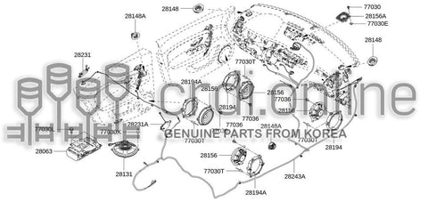 SPEAKER-REAR 28131-0004R 281310004R 28131 0004R