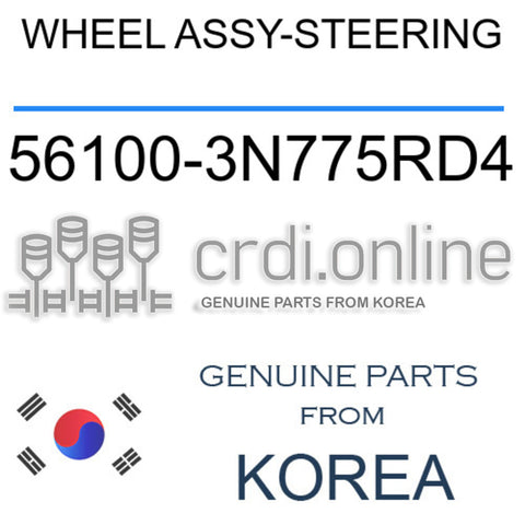 WHEEL ASSY-STEERING [ORIGINAL] 56100-3N775RD4 561003N775RD4 56100 3N775RD4