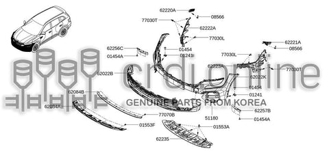 FASCIA-FRONT BUMPERLOWER 62026-2731R 620262731R 62026 2731R