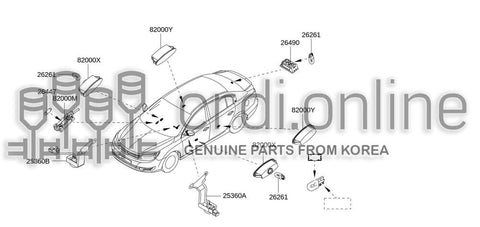 FOOT WELL LAMPRH 25360-4432R 253604432R 25360 4432R