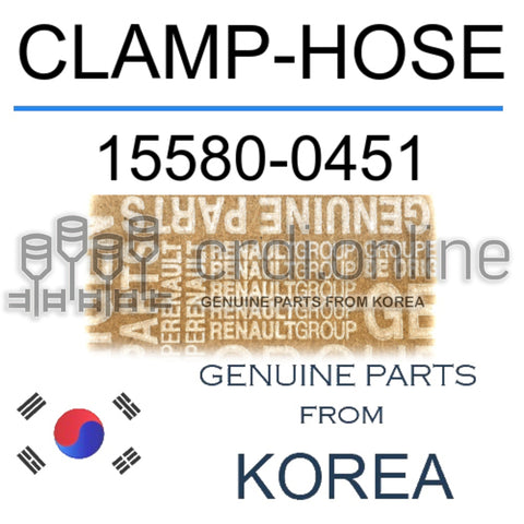 CLAMP-HOSE [ORIGINAL] 15580-0451 155800451 15580 0451