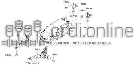 HINGE ASSY-HOODRH 65400-1543R 654001543R 65400 1543R