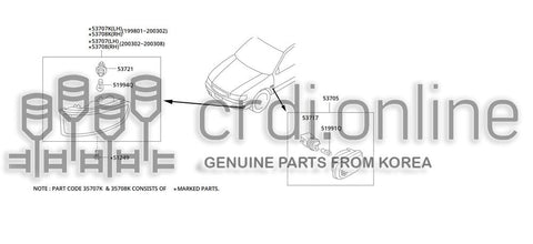LAMP ASSY-CORNERINGLH 53707-51750 5370751750 53707 51750